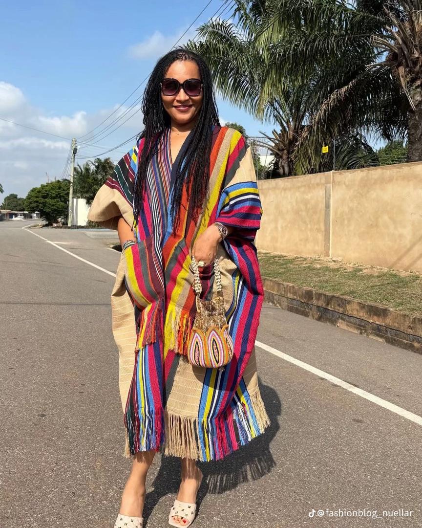 African Print Boubou Dress for Woman Rhinestone Kaftan Casual Gown Half