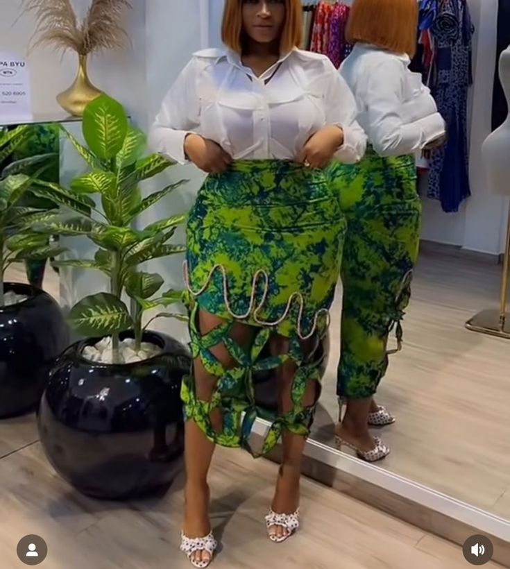 Fashion African Print High Waist skirt for Women