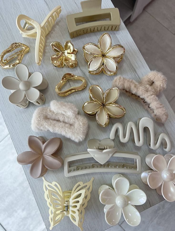 Floral Design, Versatile Hair Accessory for Half-Up Hairstyles.