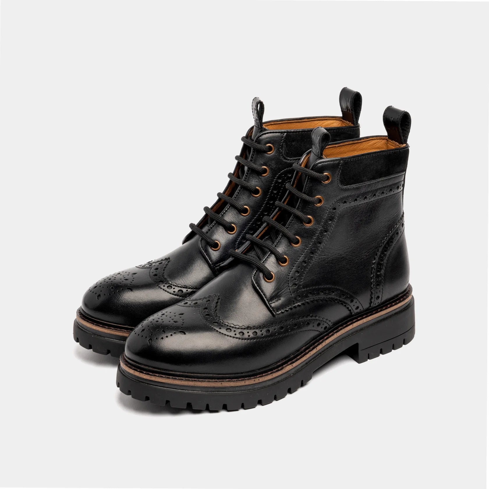 Leather Brogue Boots
