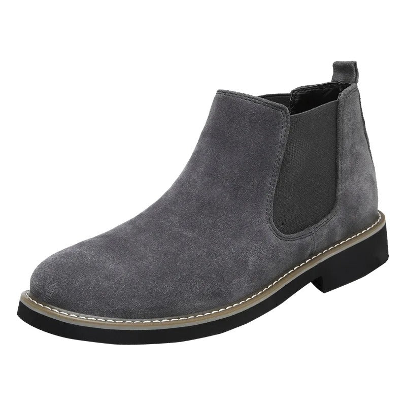 Premium Leather Lightweight 6cm Taller Invisible Height Chelsea Boots