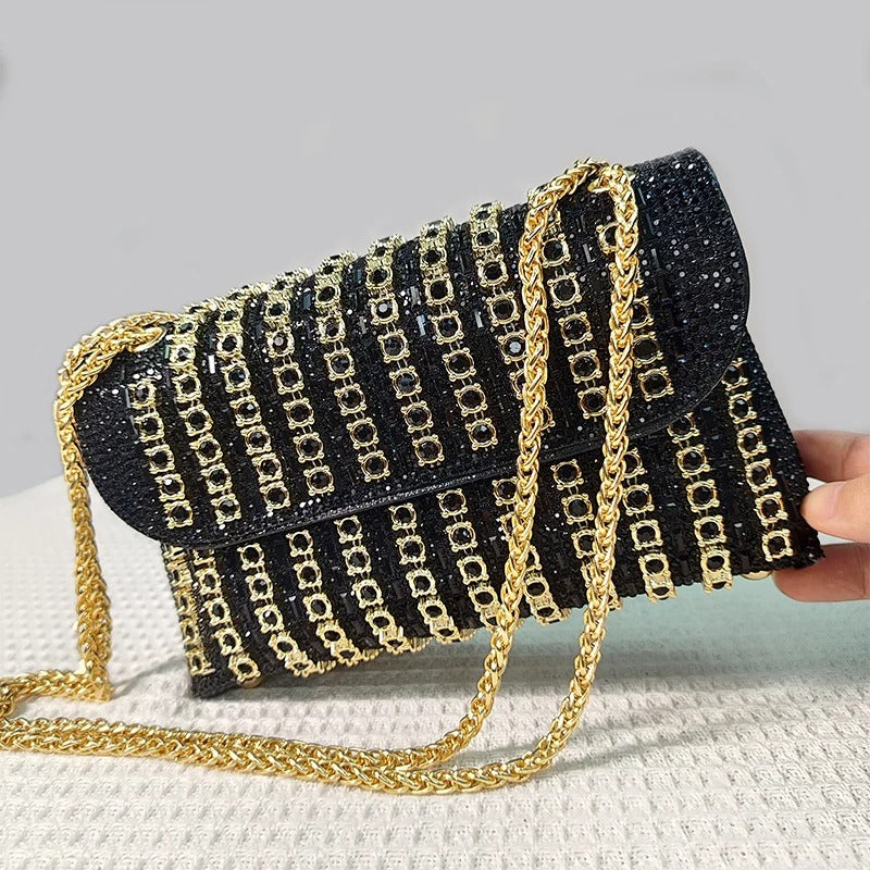 Gold Diamond Shoulder Bag Luxury Designer Wallets for Women