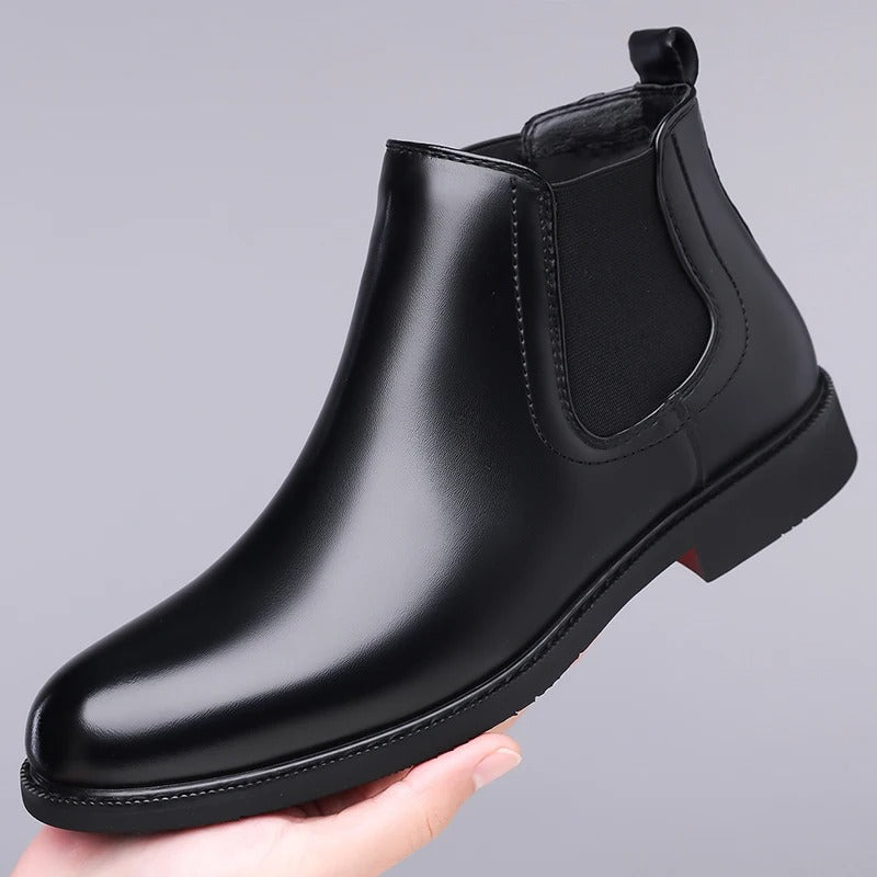 Men Chelsea Boots British Style Business Leather Boot