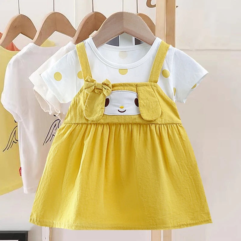 New Baby Girl Dress Cartoon Dog Lovely Princess Dress