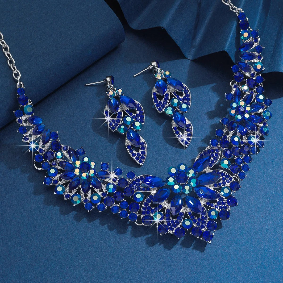 Flower Necklace Earrings