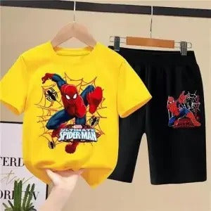 Two-Piece Set Spider-Man Children's T-Shirts Set
