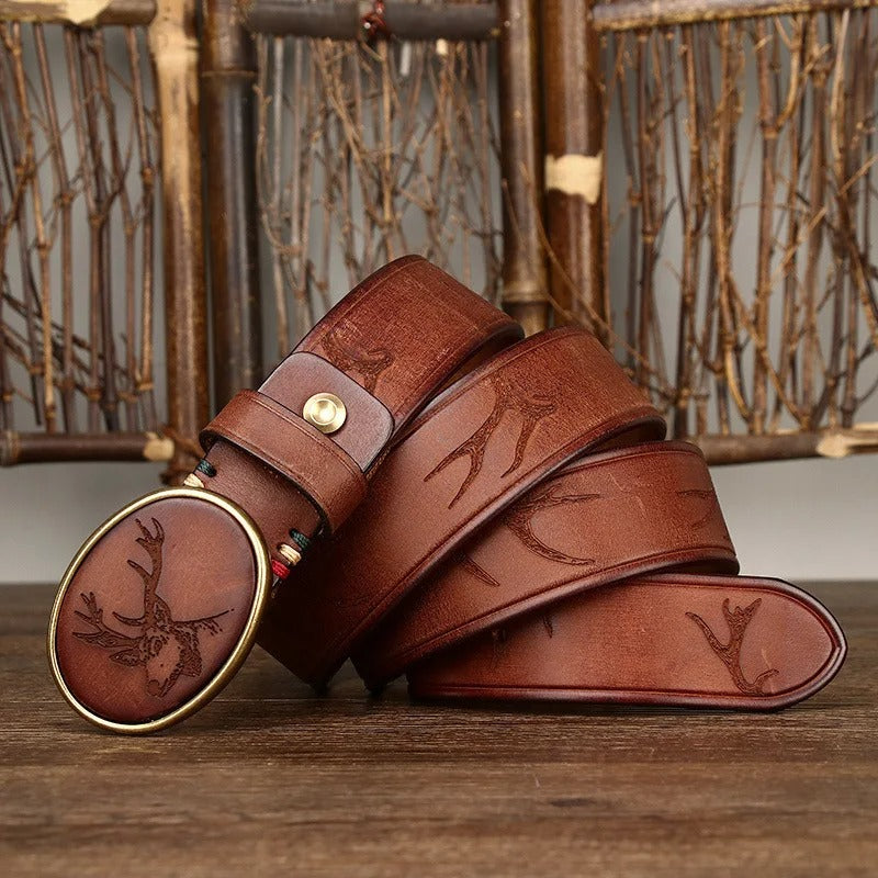 3.8CM Pure Cowhide High Quality Genuine Leather Belts for Men Brand Strap