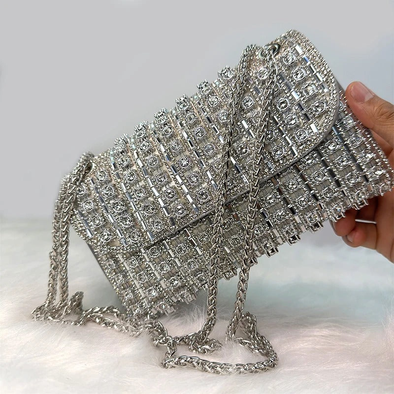 Gold Diamond Shoulder Bag Luxury Designer Wallets for Women