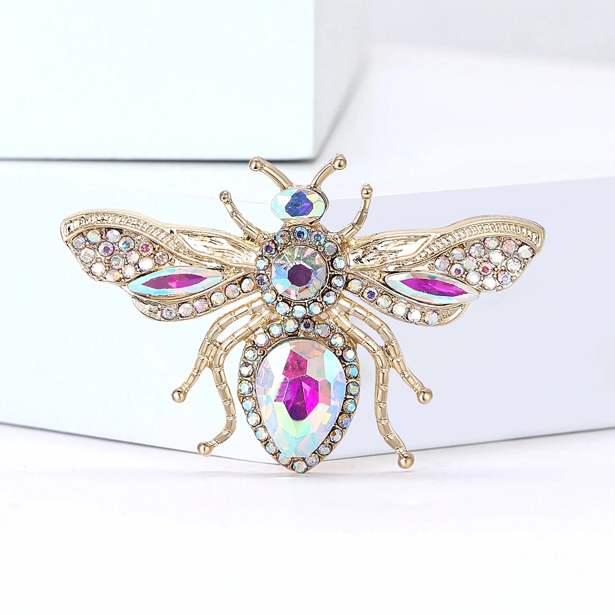 Rhinestone Bee Brooches for Women
