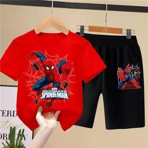 Two-Piece Set Spider-Man Children's T-Shirts Set