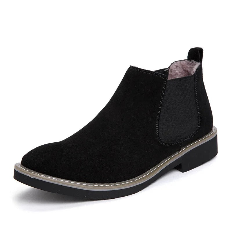 Premium Leather Lightweight 6cm Taller Invisible Height Chelsea Boots