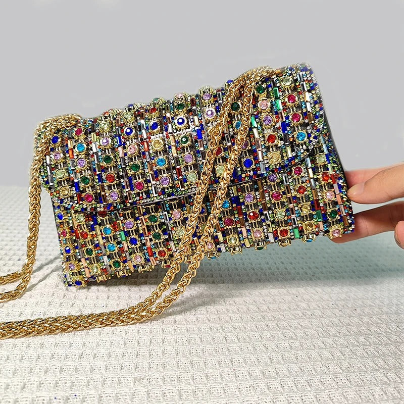 Gold Diamond Shoulder Bag Luxury Designer Wallets for Women