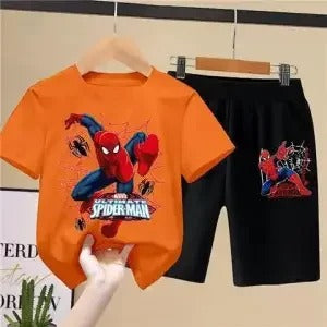 Two-Piece Set Spider-Man Children's T-Shirts Set