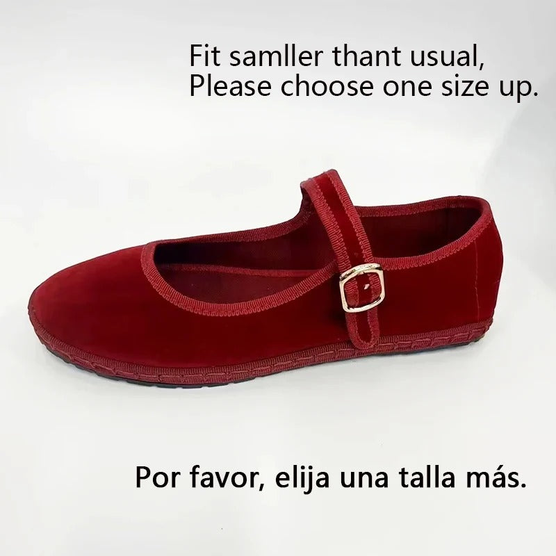 Hand Stitch Casual Streetwear Ballet Flats Pumps