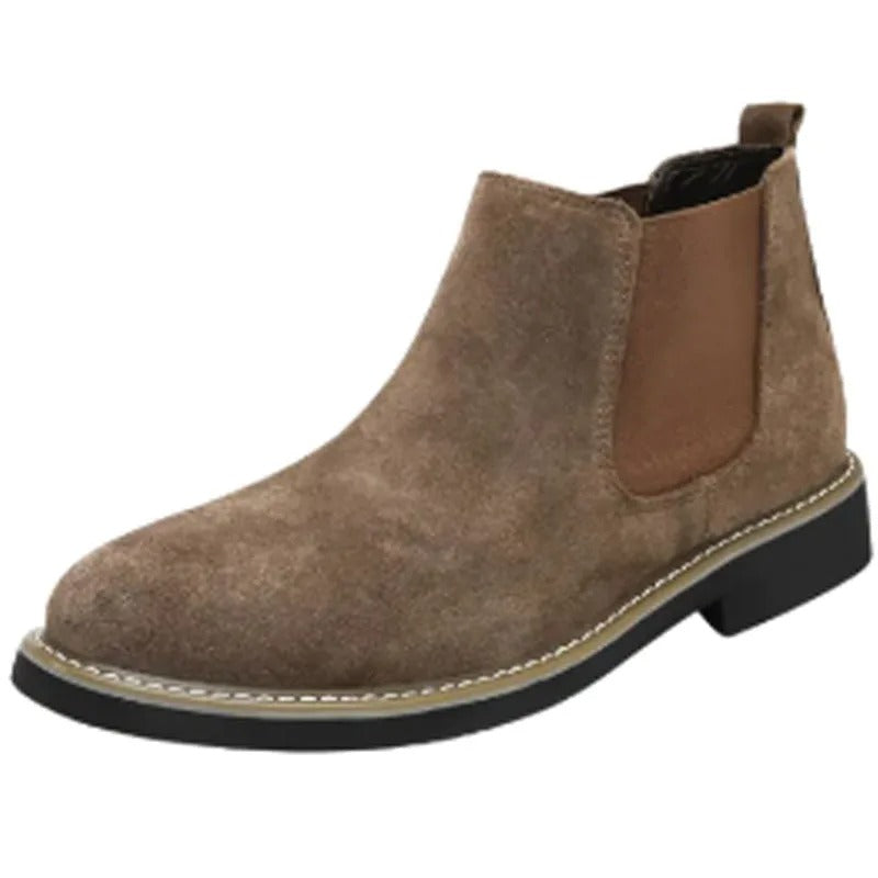 Premium Leather Lightweight 6cm Taller Invisible Height Chelsea Boots