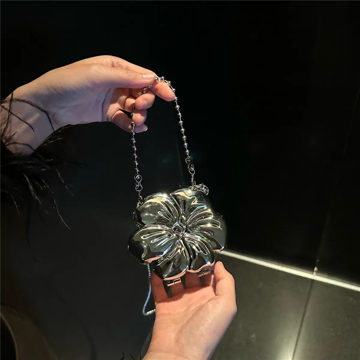 Luxury Small Bling Heart Shape Diamond Evening Clutch Rhinestones Purse