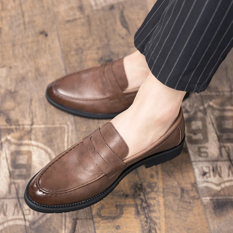 New soft leather breathable leather shoes men Europe station casual British