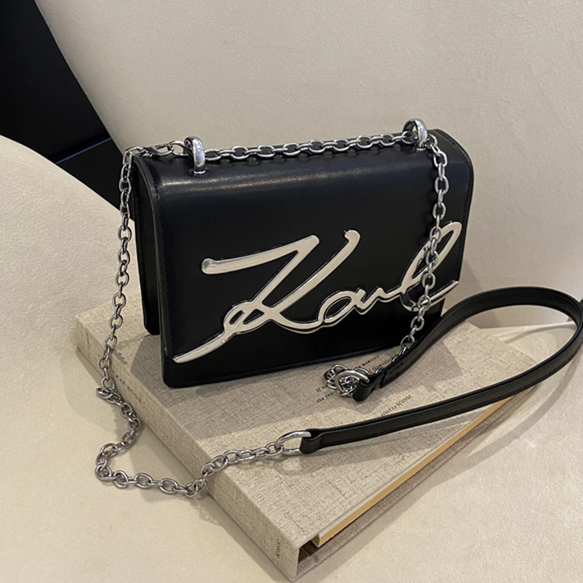 Metal Letter Logo Chain-link Strap