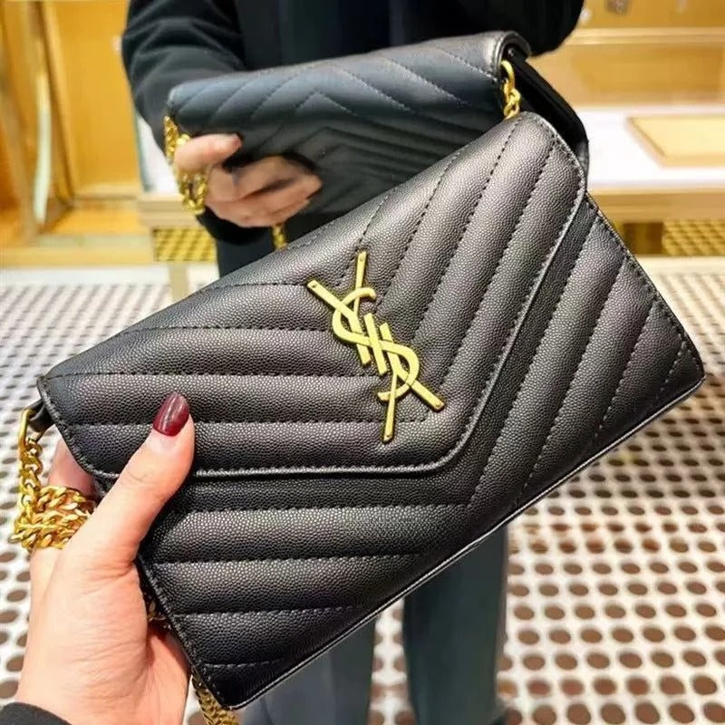 Crossbody Leather Fish Roe Dot Pattern Women's Bag