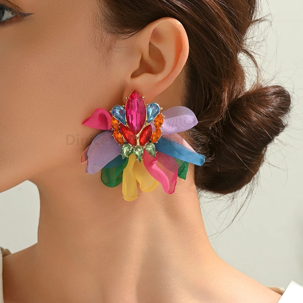 Bohemian Big Earrings Charming Elegant Ethnic Handmade.