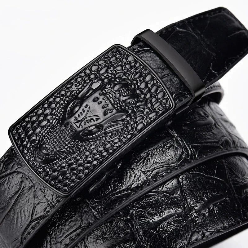 Leather New Style Pin Buckle Jeans Decorative Men Retro Punk