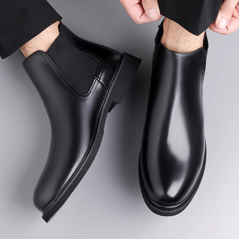 Men Chelsea Boots British Style Business Leather Boot