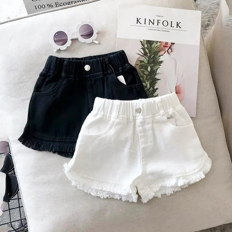 Short Jeans Solid Color Fashion Comfortable Clothing with Korean Style Pants