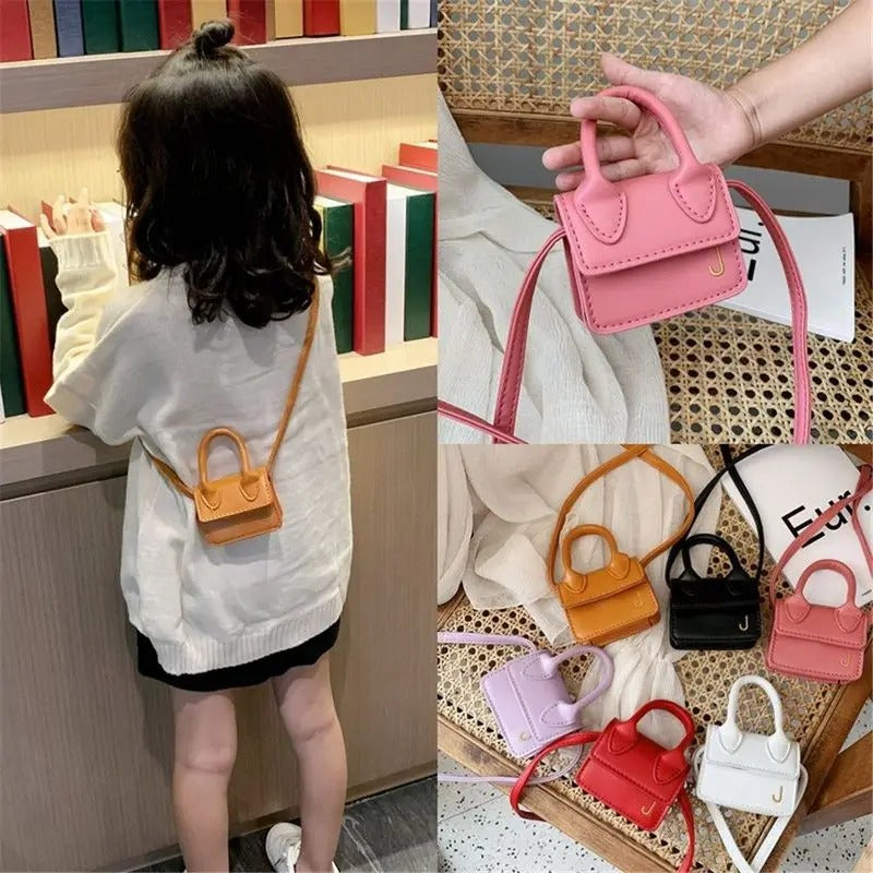 Kids Mini PU Leather Crossbody Bag