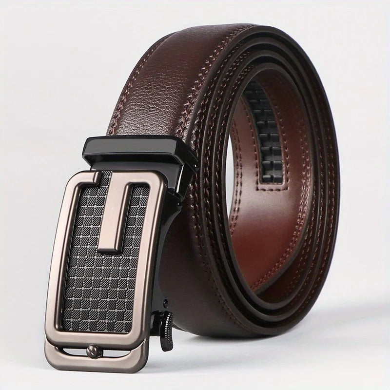 Leather Belt with Micro Adjustable Feature