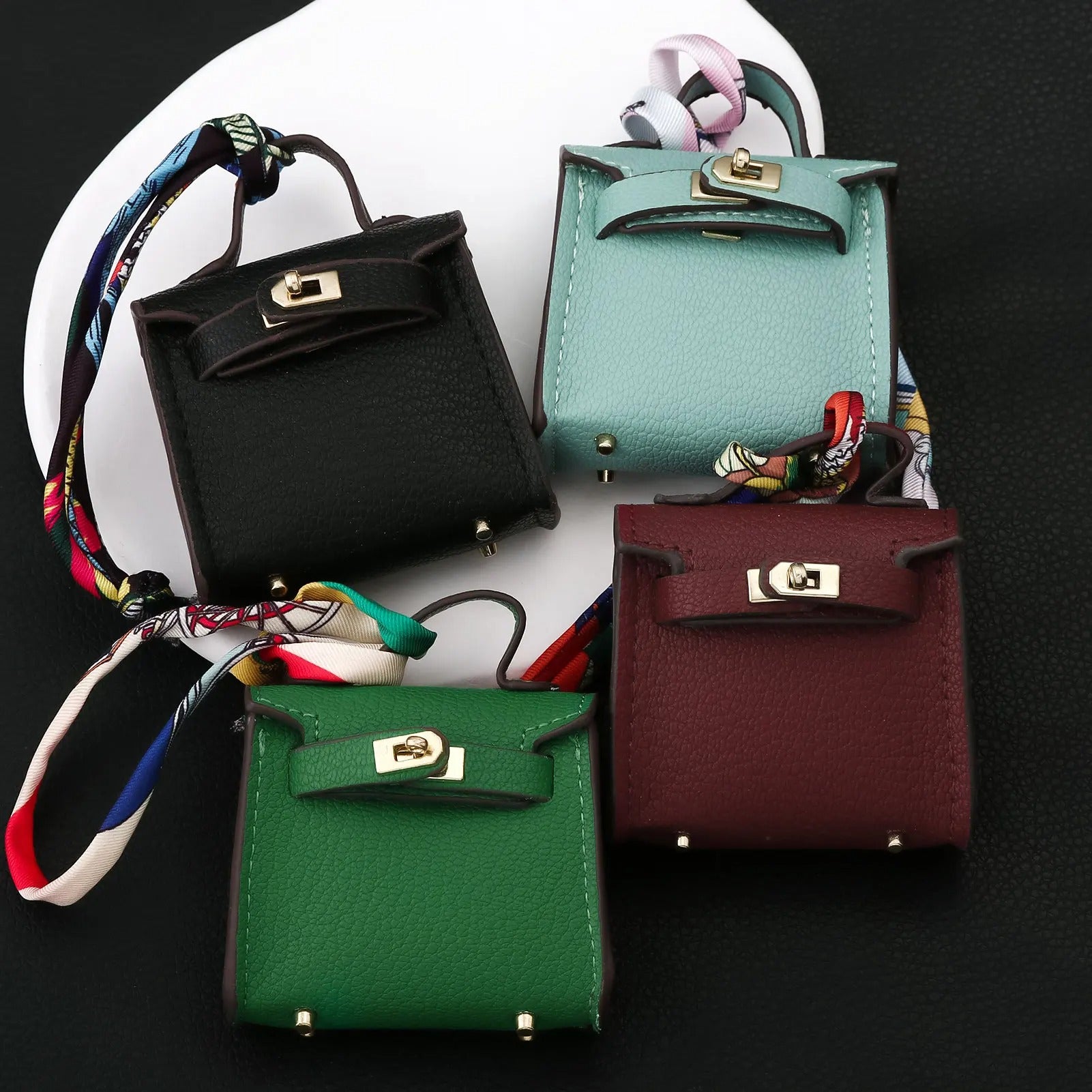 Hanging Ribbon Bag Charms Keychain for Women
