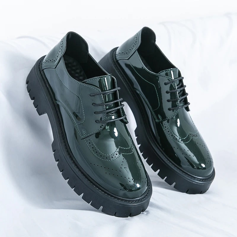 Spring High Quality Men's Dress Shoes Men Platform Oxfords Fashion