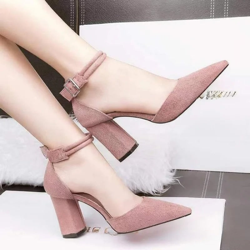 2026 Spring/Summer Buckle Ankle Strap High Heels