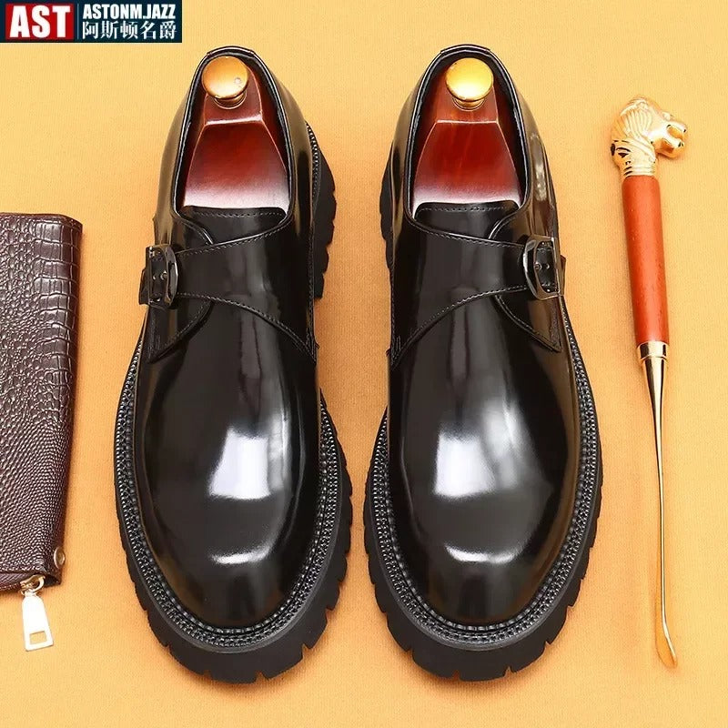 Italian Patent Leather Mens Dress Shoes Luxury Brand Handmade