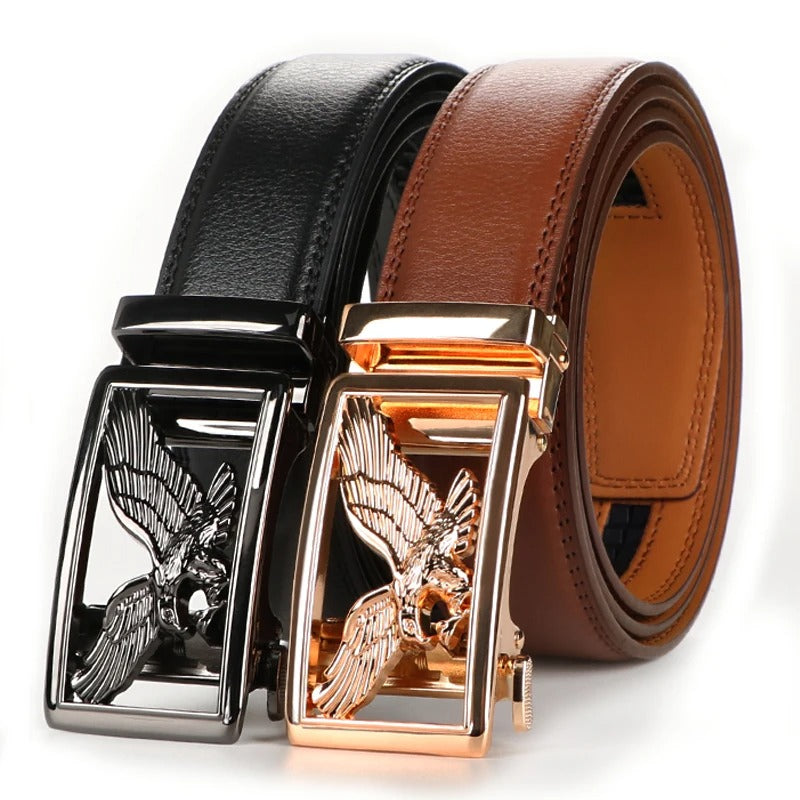 Belt With Alloy Automatic Buckle