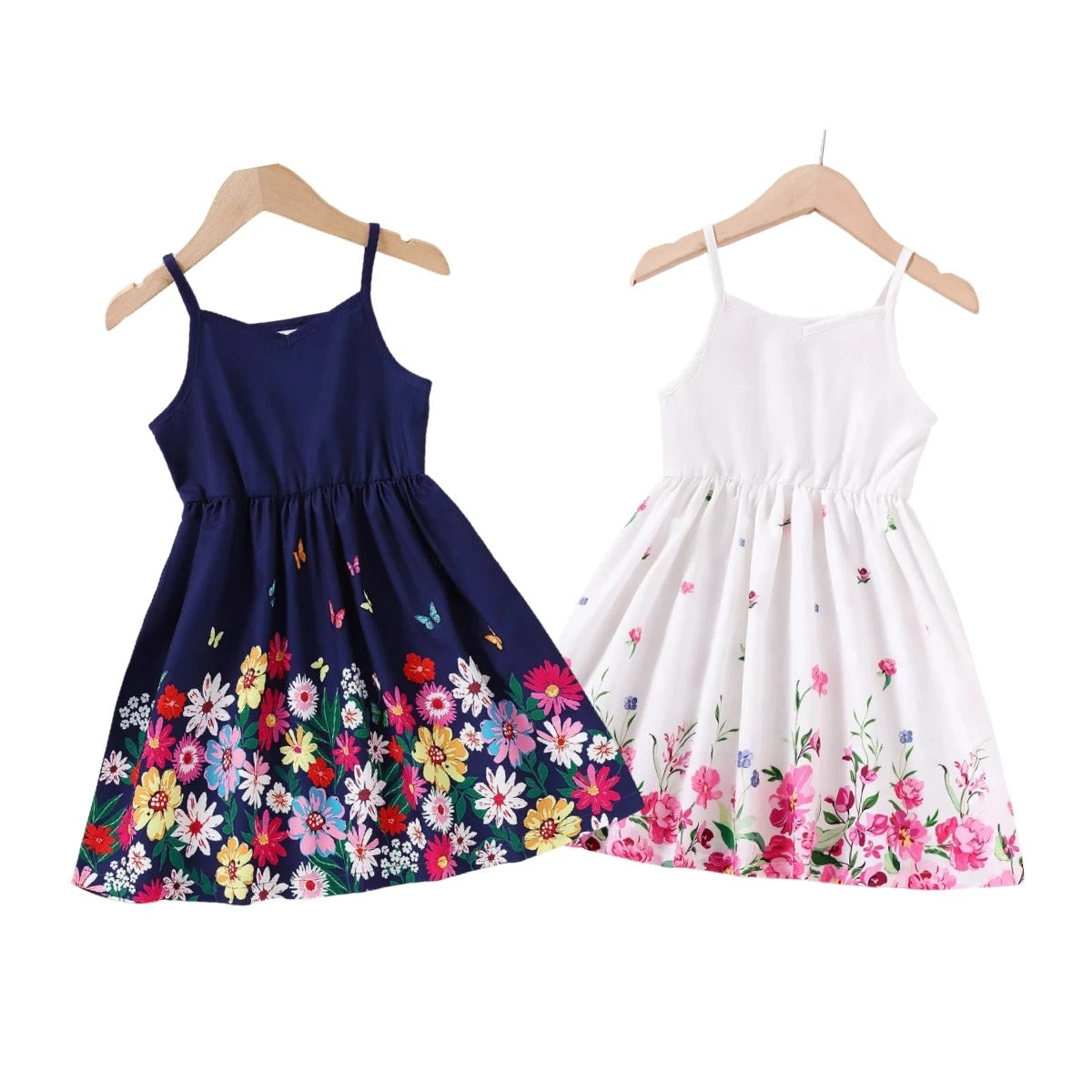 Suspenders Dresses Daily Comfortable Casual Clothing for Children Girl 4-7 Years