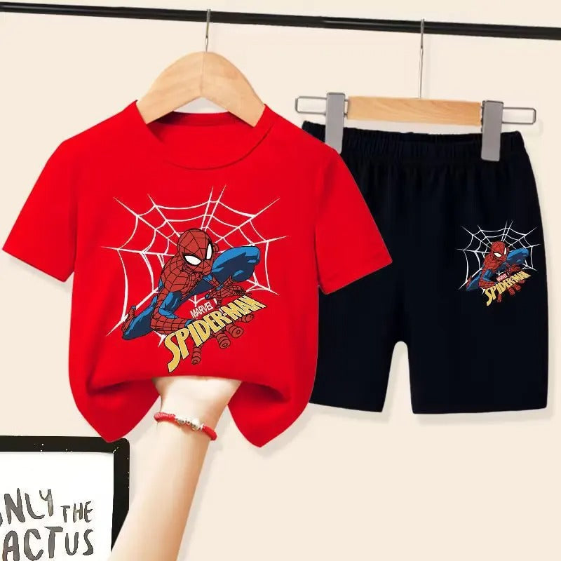 Two-Piece Set Spider-Man Children's T-Shirts Set