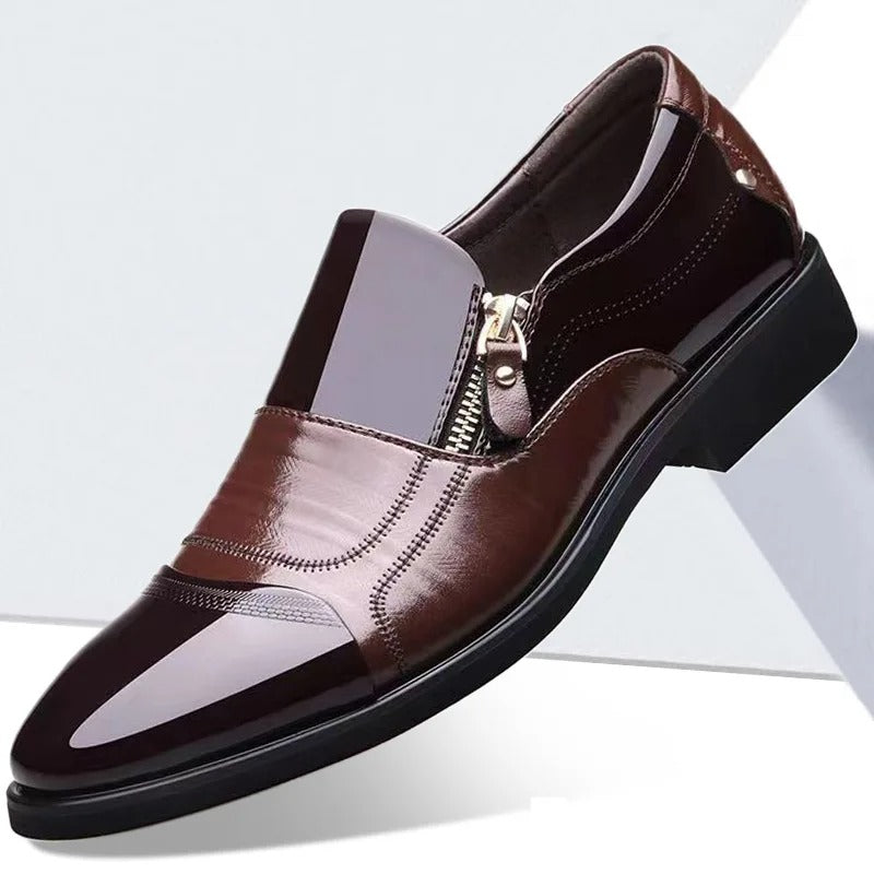 anti slip flat Fashion Business Zipper Footwear Casual comfort male shoe