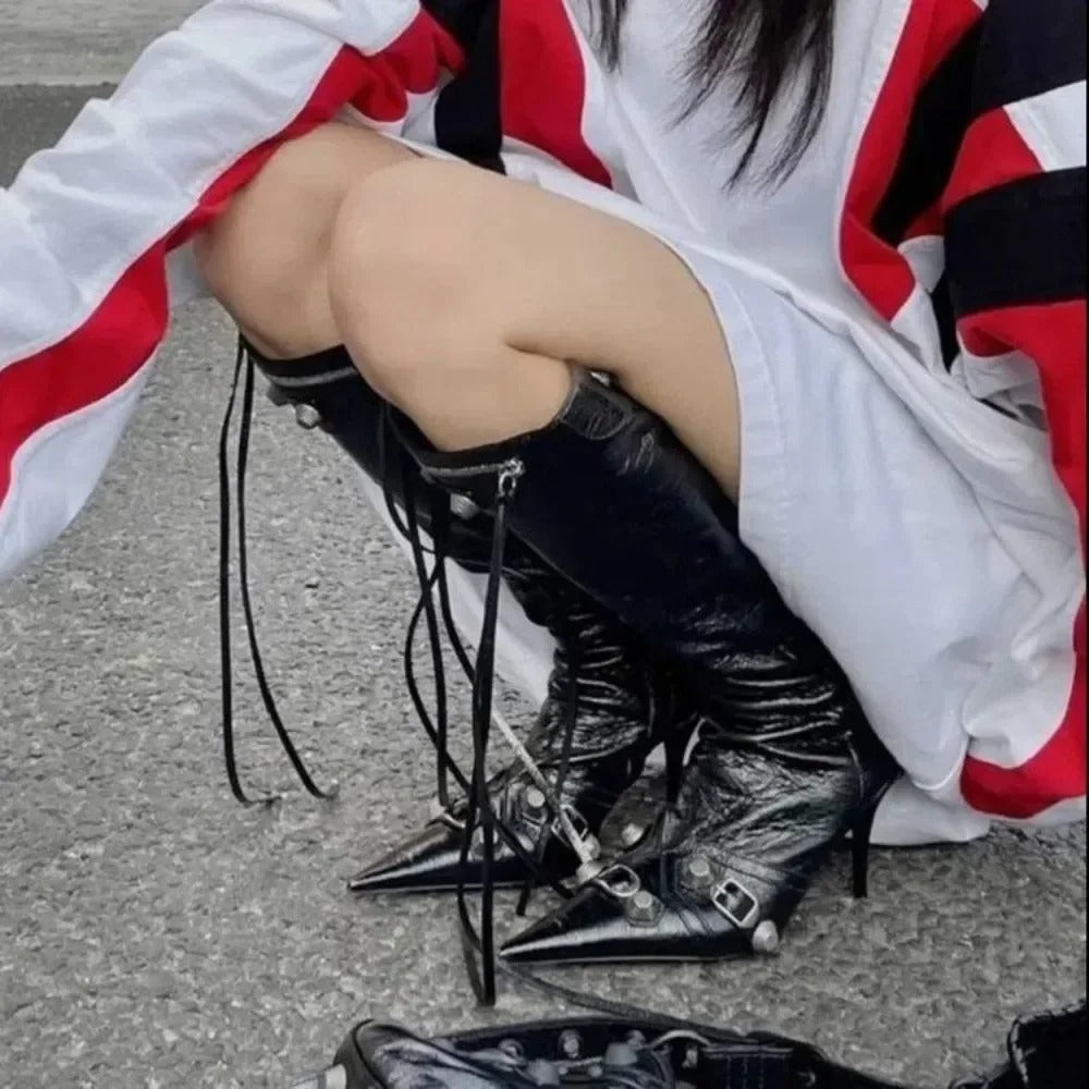 Zipper High Heel Fashion Women's High Heel Boots.
