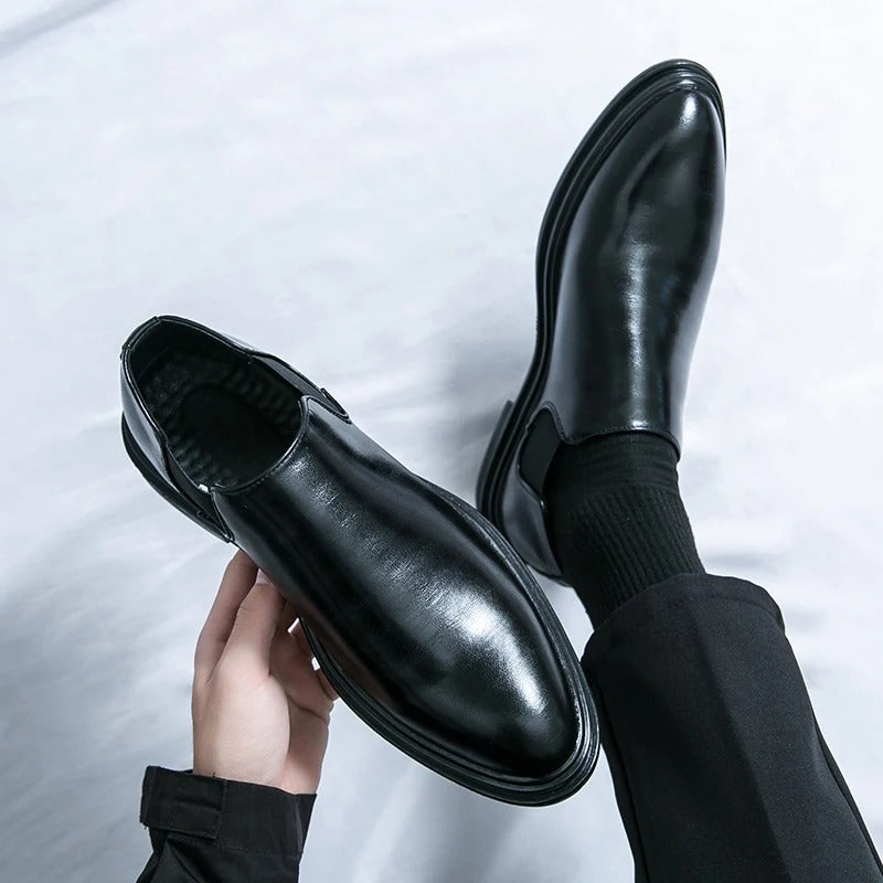 Men's riding boots British low-top short leather boots