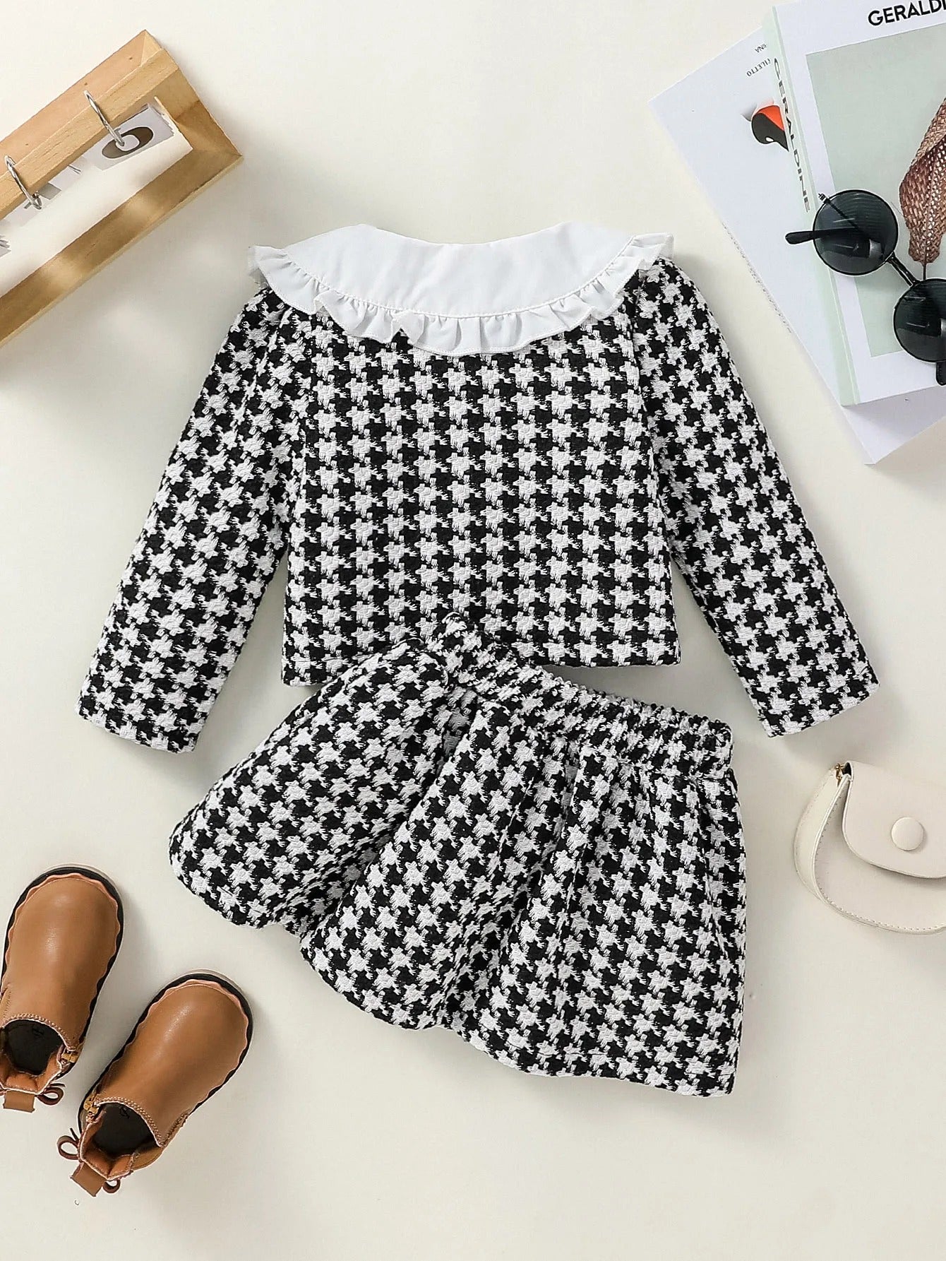 Jacket and Skirt Fashion Korean Suit Kids Outfits Two Piece Skirt Set 6M-3Y.