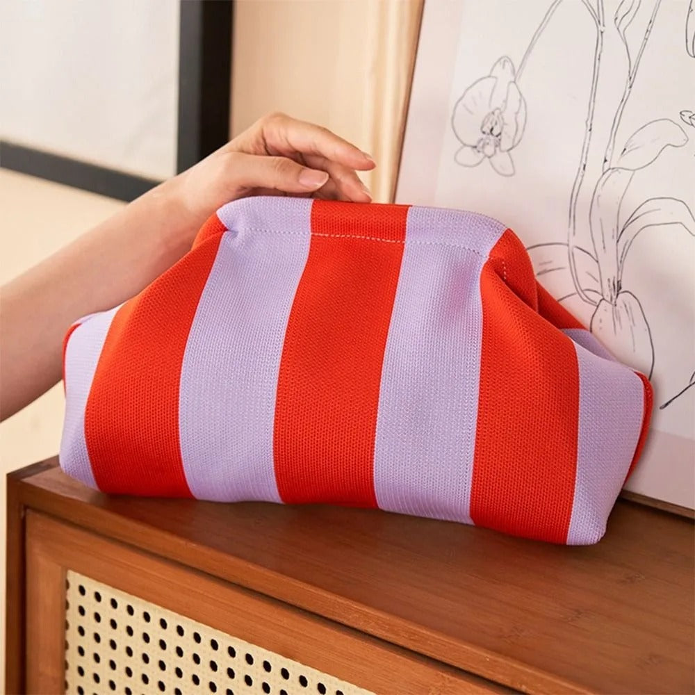 Woven Crochet Stripe Crochet Handbags
