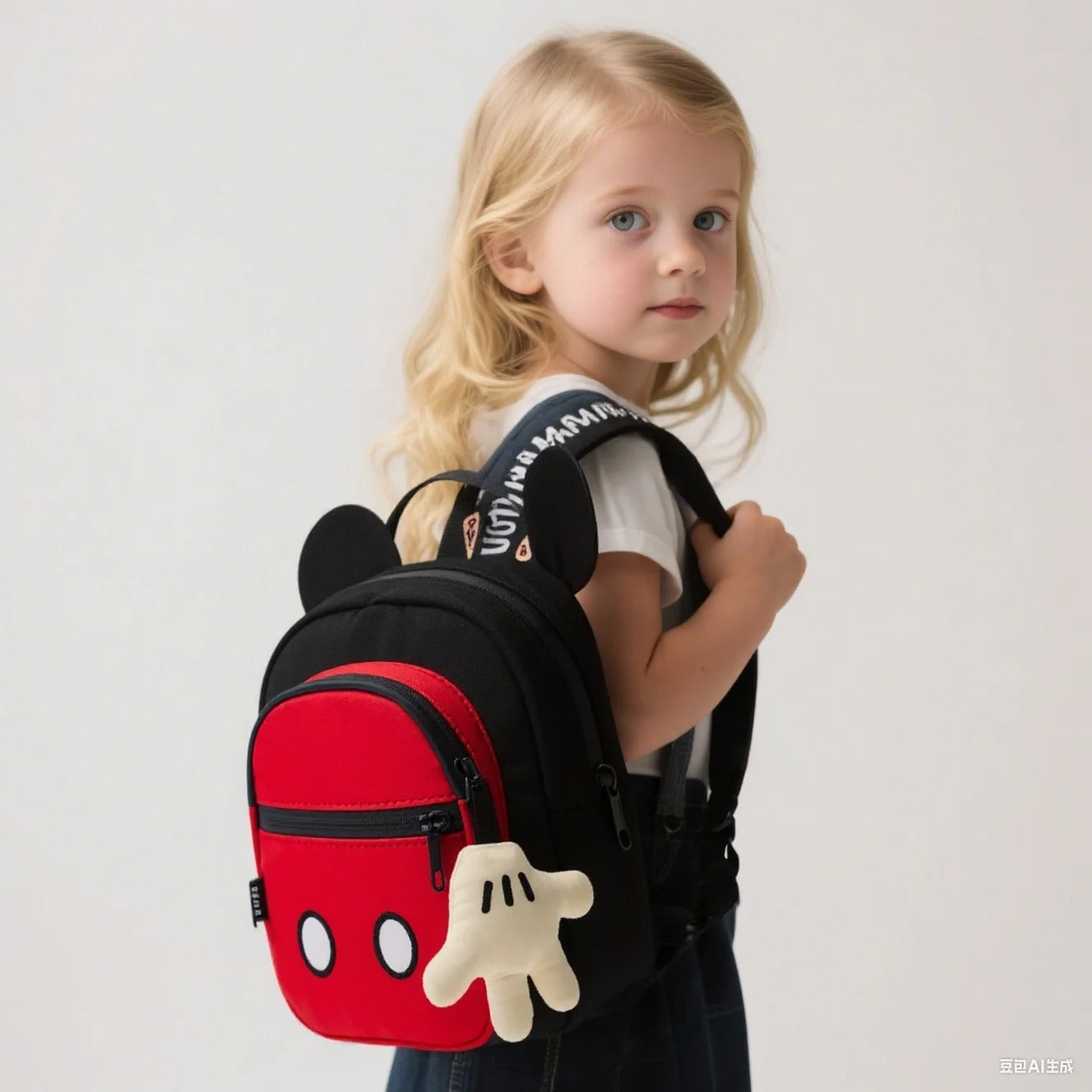 Mickey Backpack Three Layer Disney Schoolbag