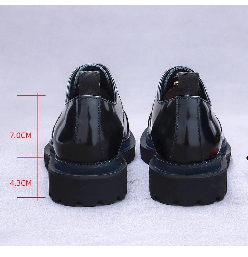 Thick Sole Increased Cowhide Business Casual Shoes
