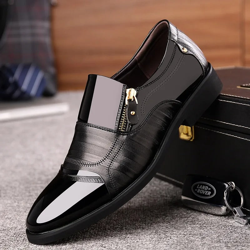 anti slip flat Fashion Business Zipper Footwear Casual comfort male shoe