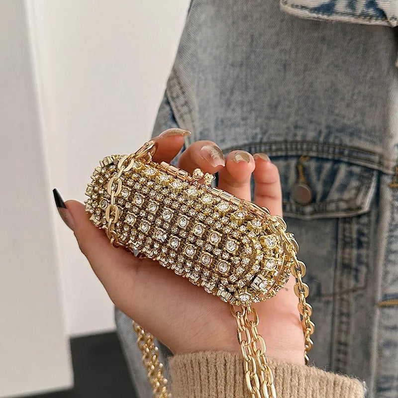 Luxury Cute Chain Party Lipstick Crossbody Bag Woman.