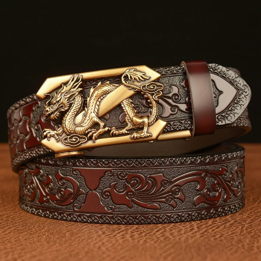 Automatic Buckle Cowboy Casual Style Luxury Brand Punk Belt Men