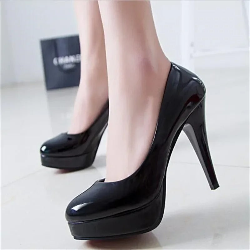 Women Pumps Fashion Classic Patent Leather High Heels
