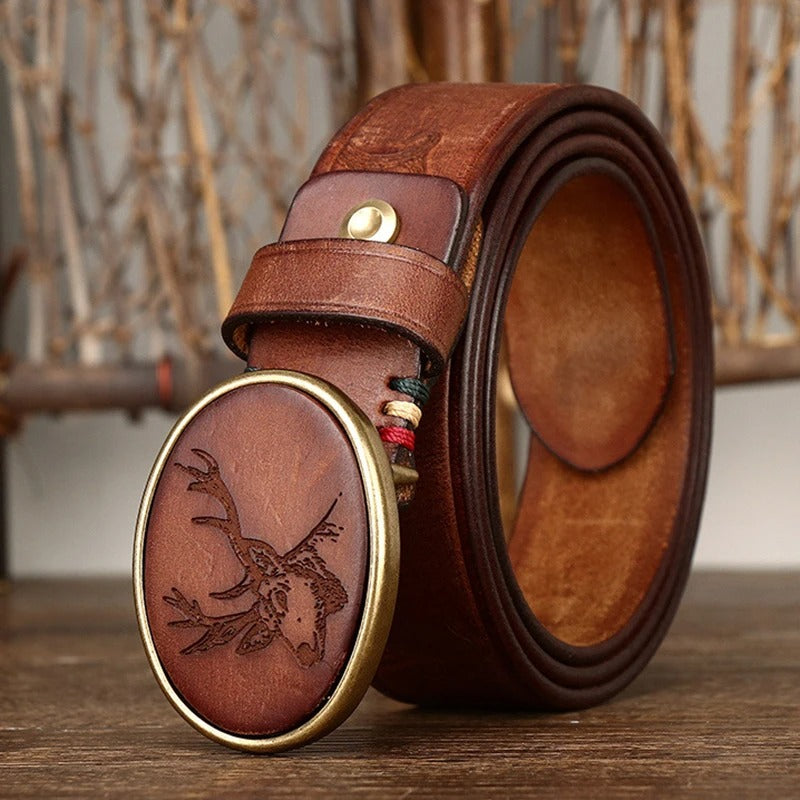 3.8CM Pure Cowhide High Quality Genuine Leather Belts for Men Brand Strap