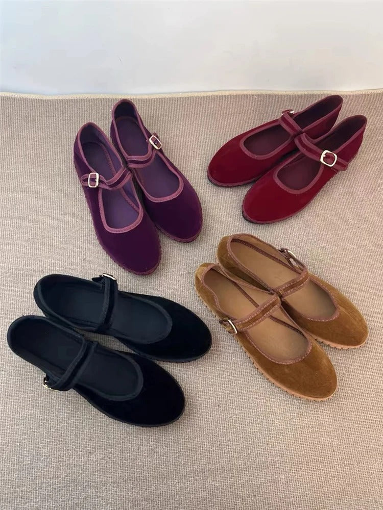 Hand Stitch Casual Streetwear Ballet Flats Pumps