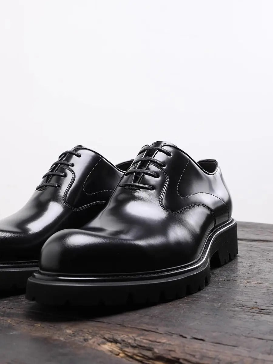 British Style Trendy Formal Business Young Commuter Shiny Oxford